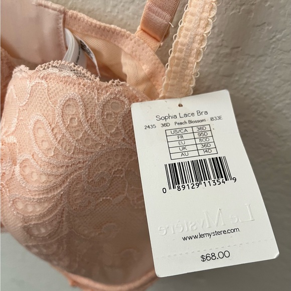 Le Mystere Sophia Women's Lace Full Fit Seamless Bra - Peach - Picture 3 of 14